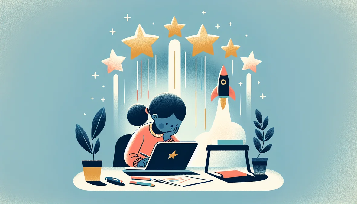 Child thriving in a personalized private coding lesson